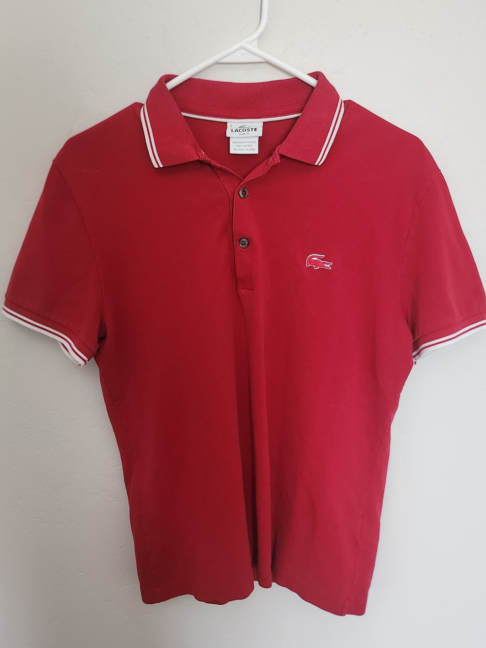 Lacoste Men's Classic Red Pique Polo Shirt